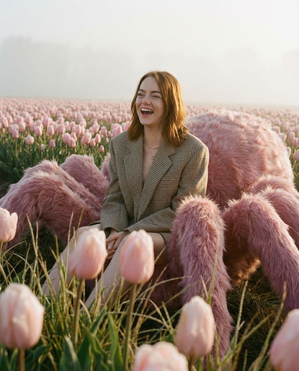 {"vibe_title_en":"粉彩蛛形之梦","master_prompt":"一部电影感、照片写实风格的超现实杰作。透过元素构图：穿过极端失焦的前景——沾满露珠的淡粉色郁…