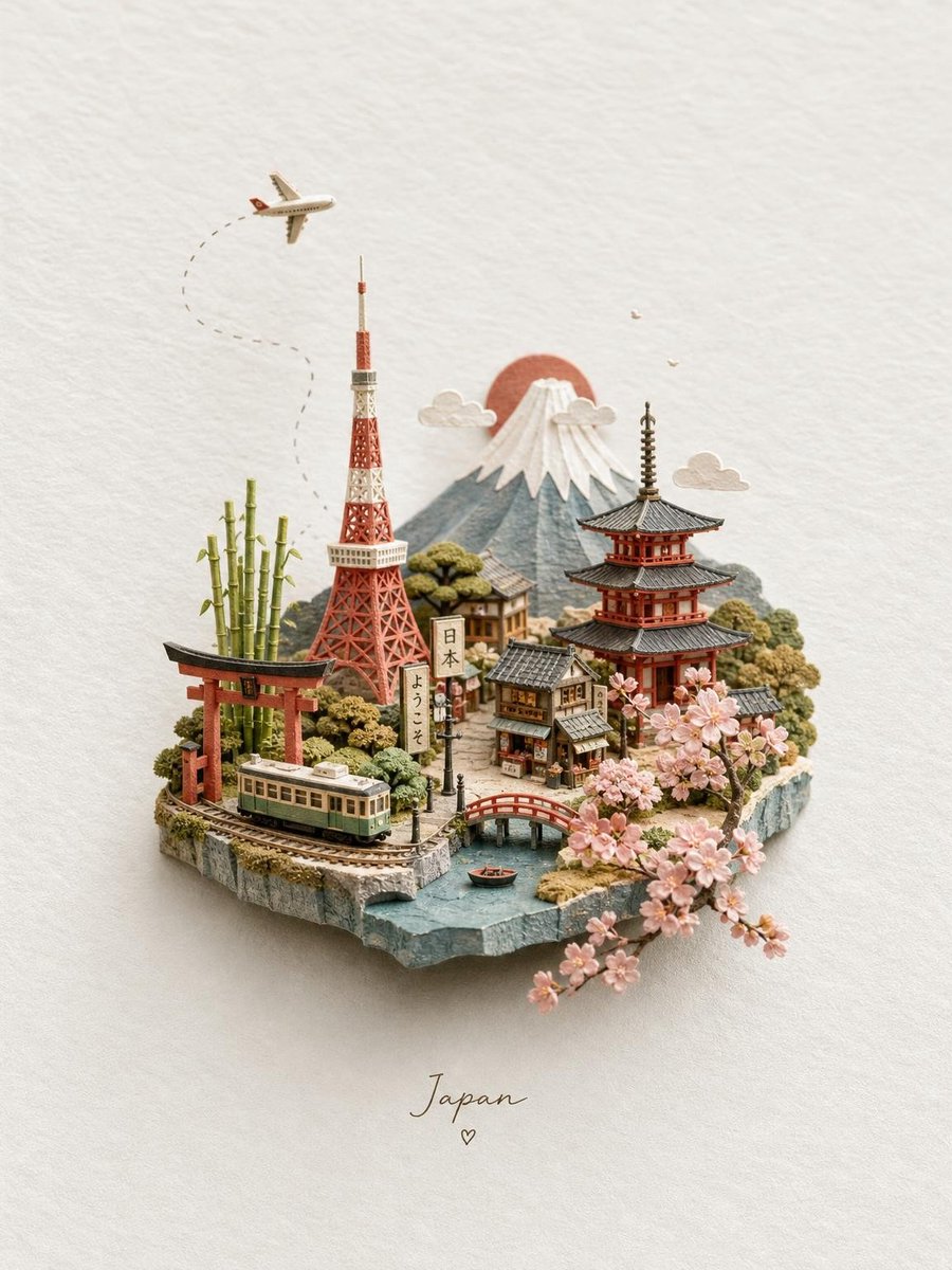 如果旅行记忆是手工制作的，它们就会是这个样子。 GPT Image 2 on @Lart_AI 在这里试试你的 👇 https://t.co/y8bbTlwsPn { "prom…