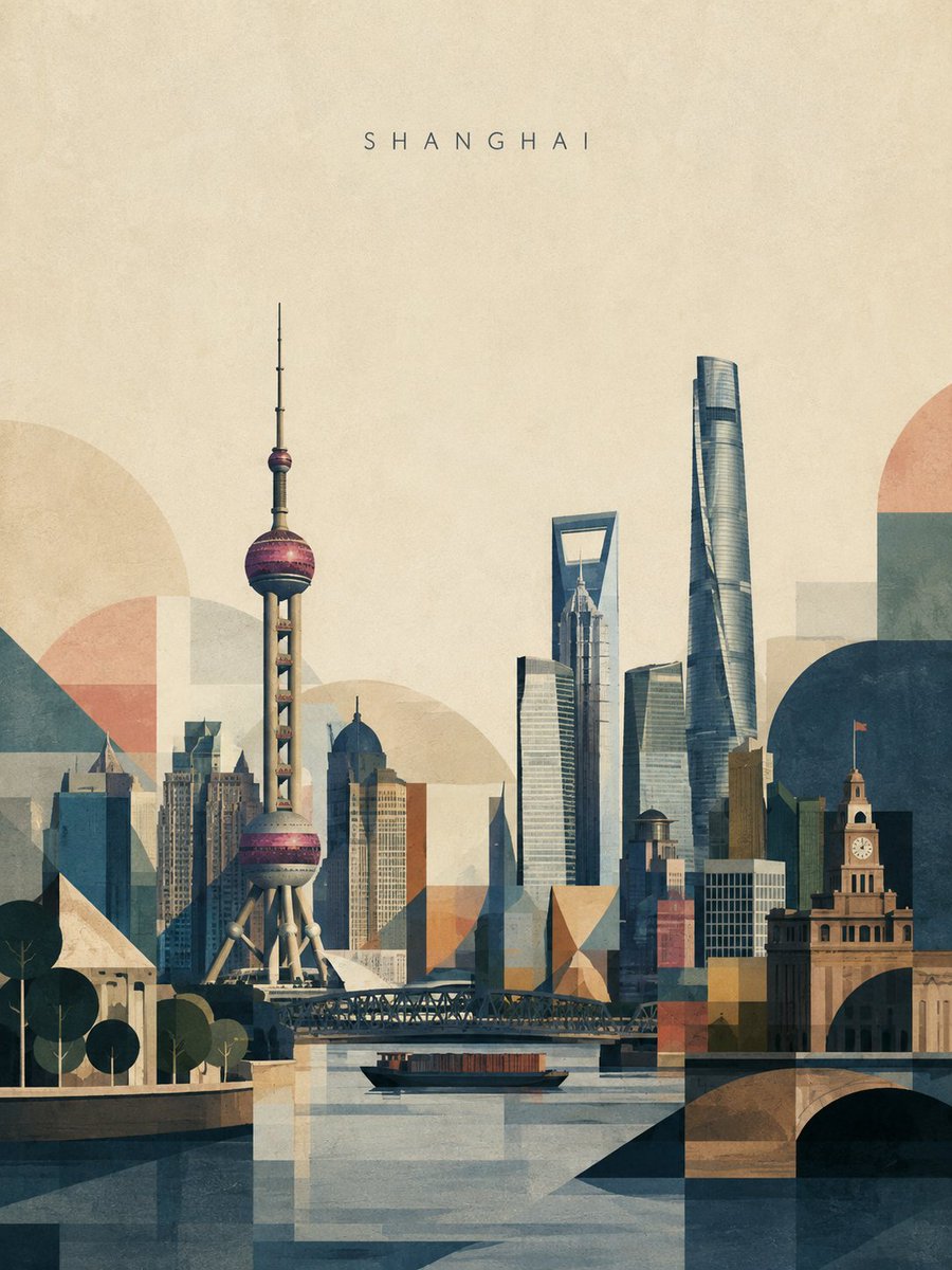 创作一幅精致的 3:4 竖版旅行艺术海报，主题为 [DESTINATION]。 通过 3–5 个真实的地标建筑让人一眼即可识别目的地,其中最具辨识度的 1–2 个地标作为主要视觉…