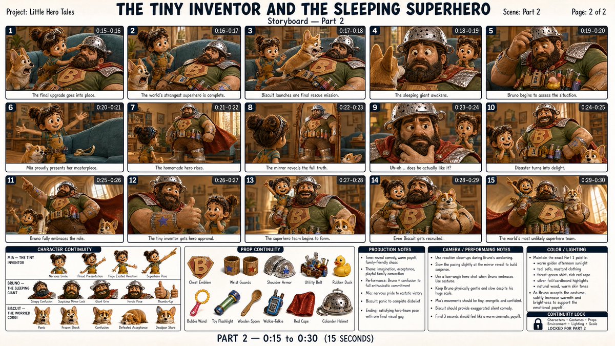 为原创3D动画短片《THE TINY INVENTOR AND THE SLEEPING SUPERHERO》(小小发明家与沉睡的超级英雄)的第2部分(PAR…