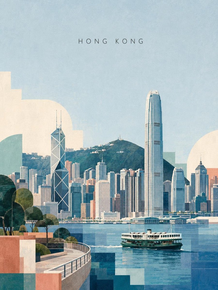 创作一幅精致的编辑风格台北旅行海报插画，灵感来自复古现代主义旅行艺术。以台北101作为主导地标，高耸于层层叠叠的城市天际线之上，前景为中正纪念堂，搭配传统台湾…