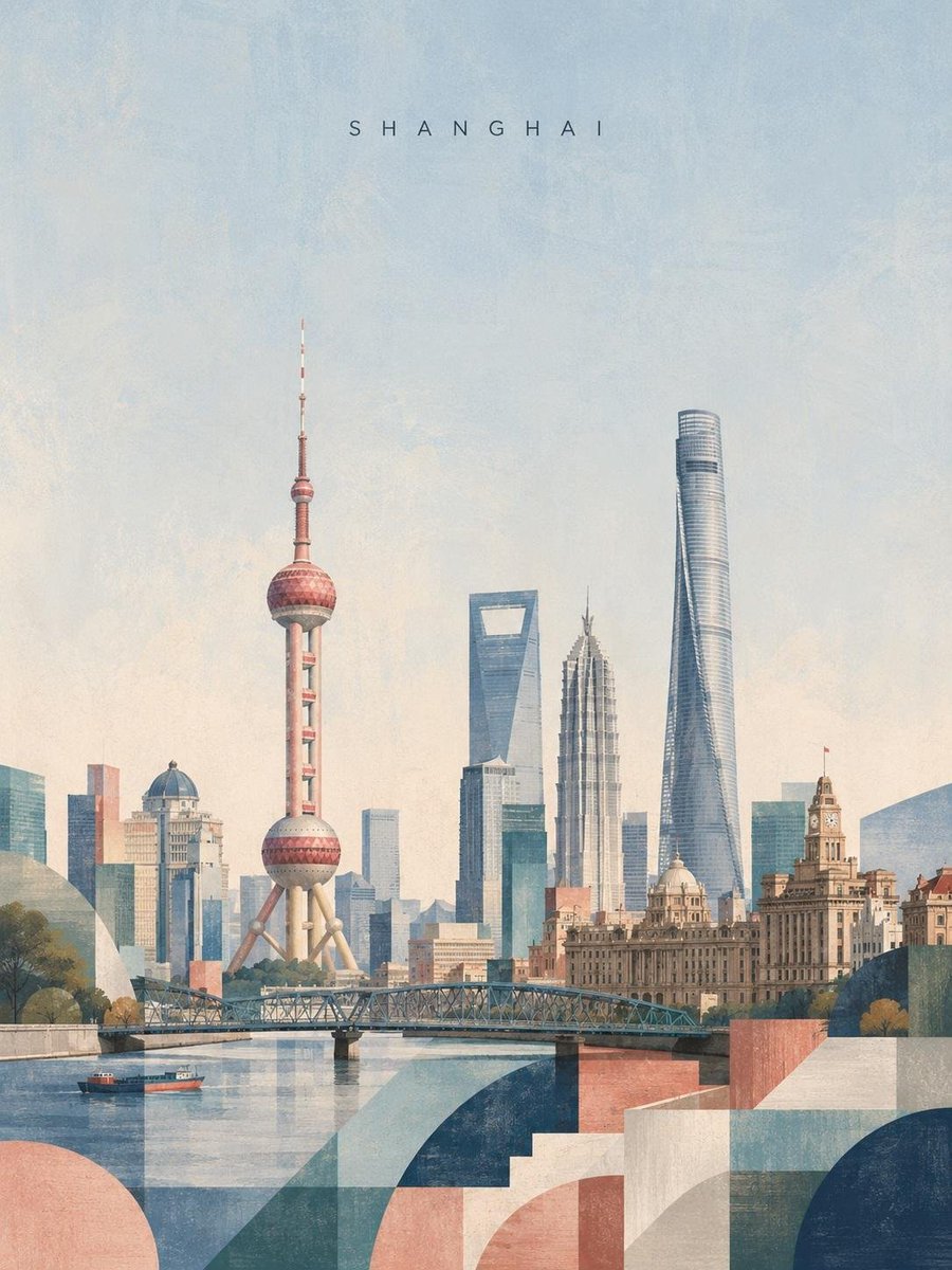 创作一幅精致的编辑风格台北旅行海报插画,灵感来自复古现代主义旅行艺术。以台北101作为主导地标,高耸于层层叠叠的城市天际线之上,前景为中正纪念堂,搭配传统台湾建筑、葱郁树木、远处…