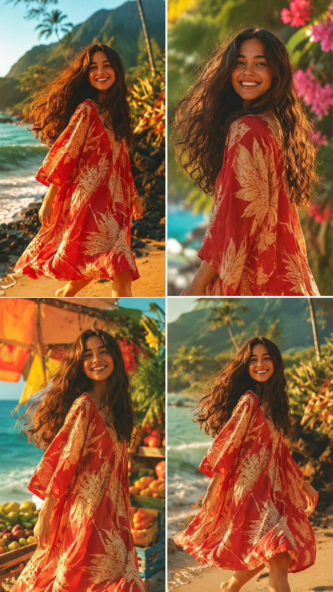 根据提供的参考图，创作一张充满活力、电影感且逼真的图像。仅将参考图用于整体角色、氛围、构图和时尚美学——请创建一个全新的原创场景。 一位美丽的年轻女性，留着自…