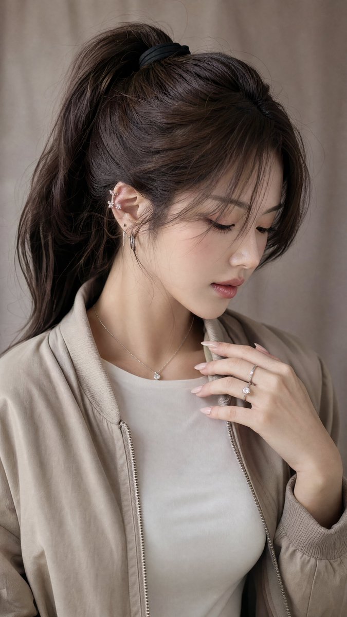 [GPT Image 2 提示词] ar 9:16 4K High 一张柔和、亲密的特写肖像照，主体是一位名叫 Ashley 的美丽年轻东亚女性，二十五六岁左右，拥有白皙细腻如瓷…