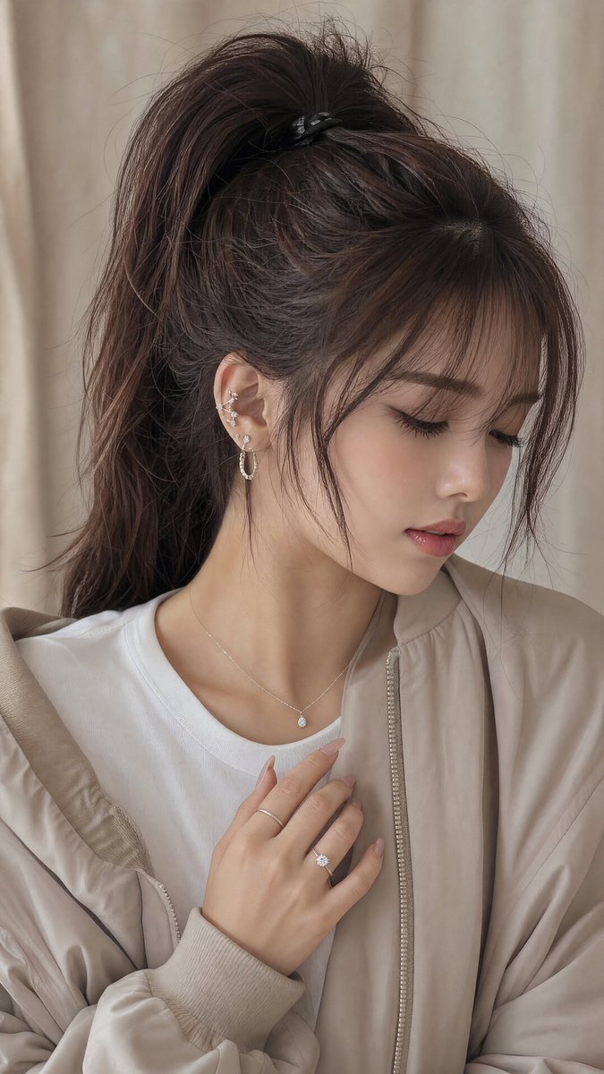 [GPT Image 2 提示词] ar 9:16 4K High 一张柔和、亲密的特写肖像照，主体是一位名叫 Ashley 的美丽年轻东亚女性，二十五六岁左右，拥有白皙细腻如瓷…
