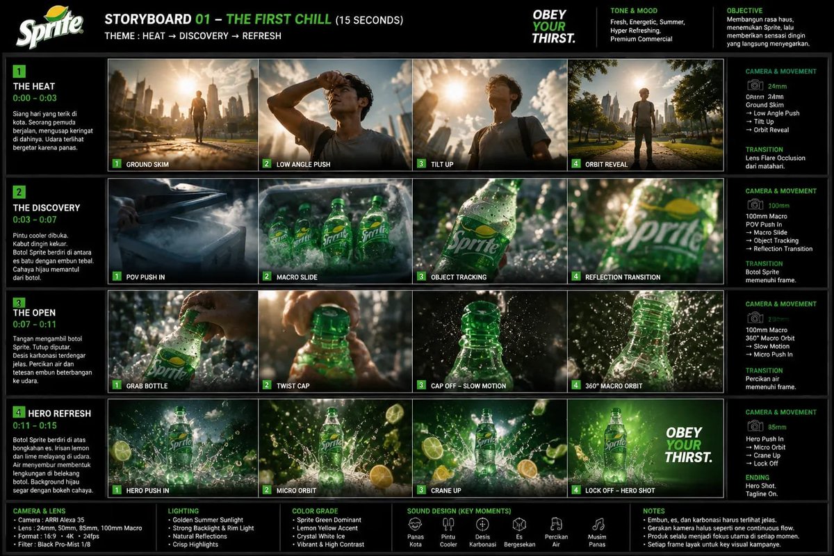 创作一支高端超写实真人产品广告片，时长15秒，画幅16:9，面向高端广告投放。采用一镜到底的连续电影级长镜头，实现无缝的隐形转场与平滑自然的镜头运动。 场景：现代都市中一个充满活…