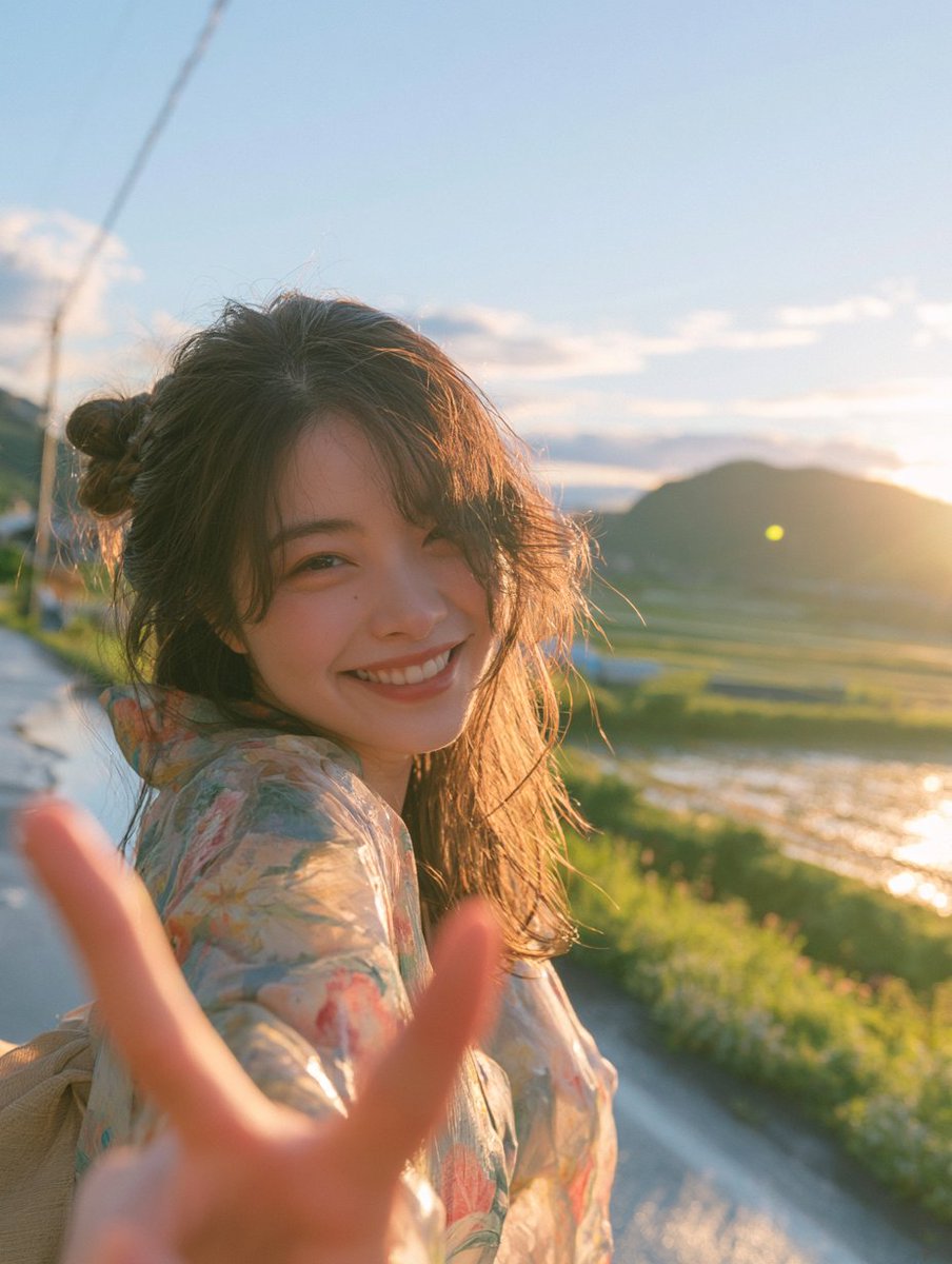 傍晚骤雨过后,我与你的夏日祭。 提示词(midjourney): Japanese woman in the evening, wearing a properly dresse…