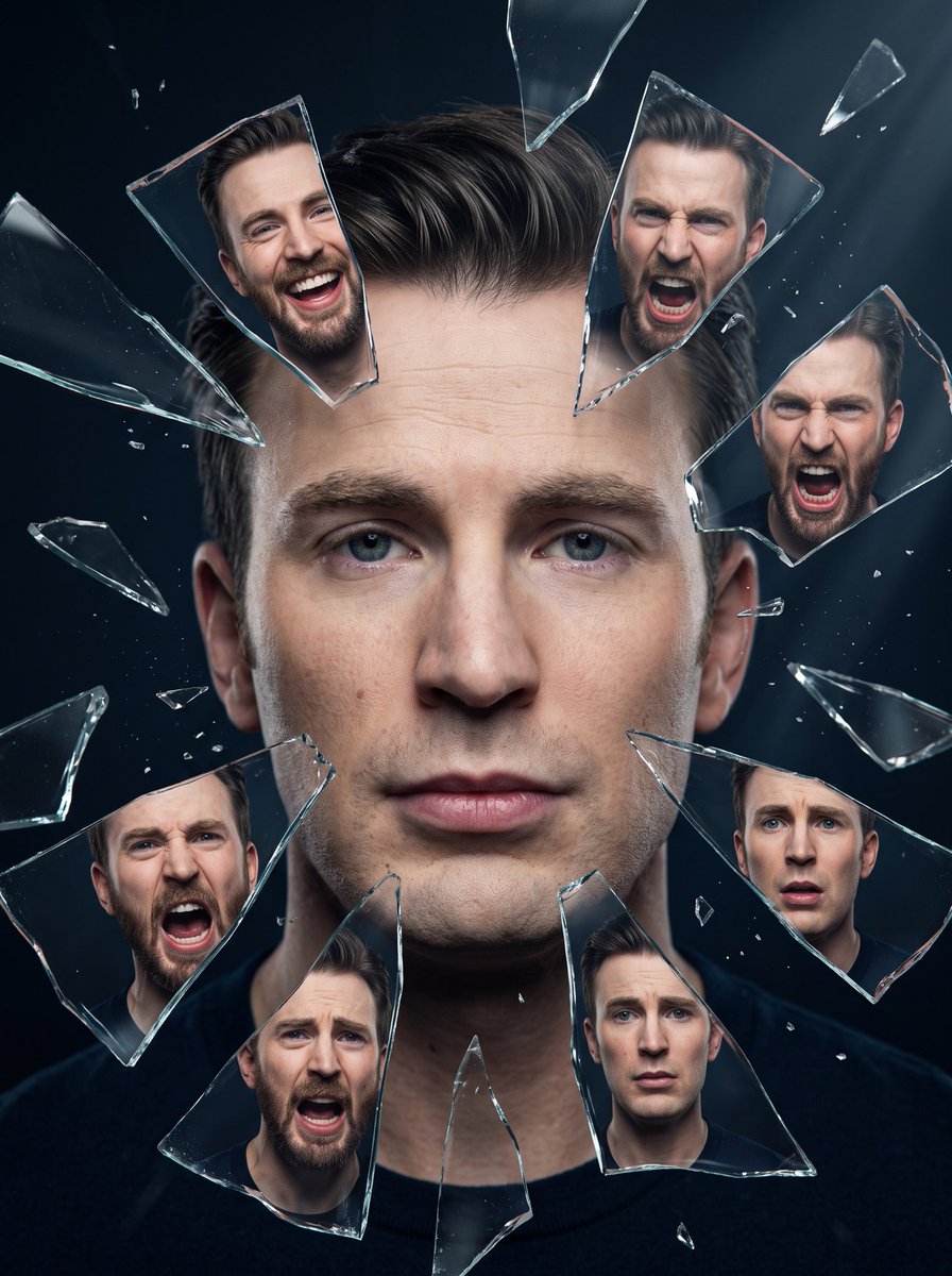 { "prompt_name": "Shattered Reflections Portrait", "shot_type": "hyper-realistic frontal…