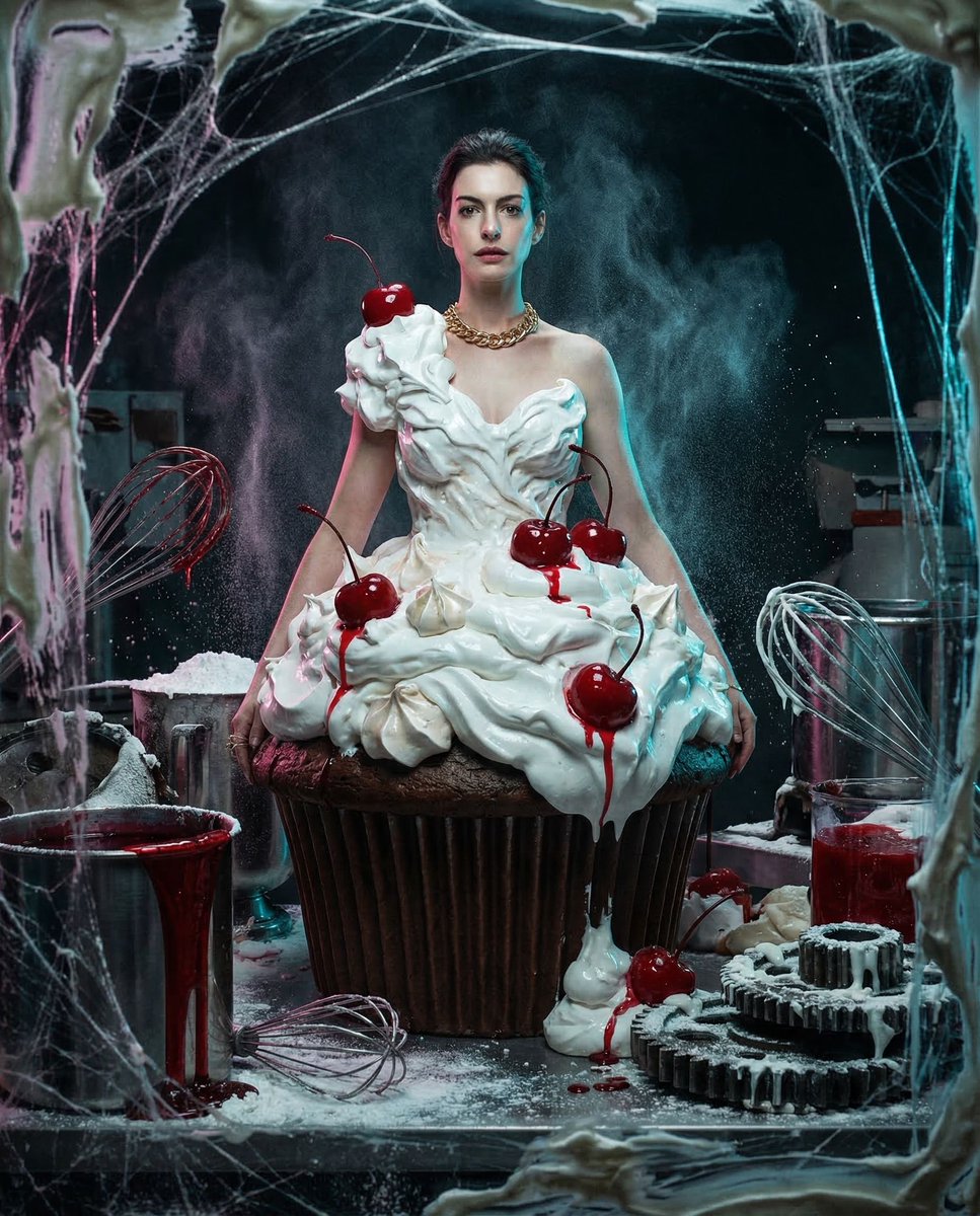 { "vibe_title_en": "Synthetic Confectionery Dream", "master_prompt": "一张超现实的、前卫…