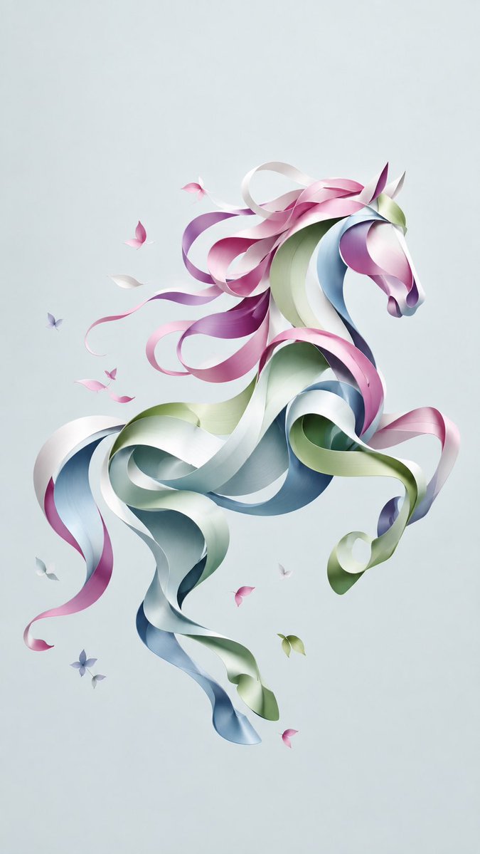 优雅的抽象插画，描绘 [الصورة المرفقة] 由一条流动的丝带状形态构成,连续的曲线暗示着运动与体积,细腻的立体阴影,克制的 [أختيار اللون هنا] 色调…