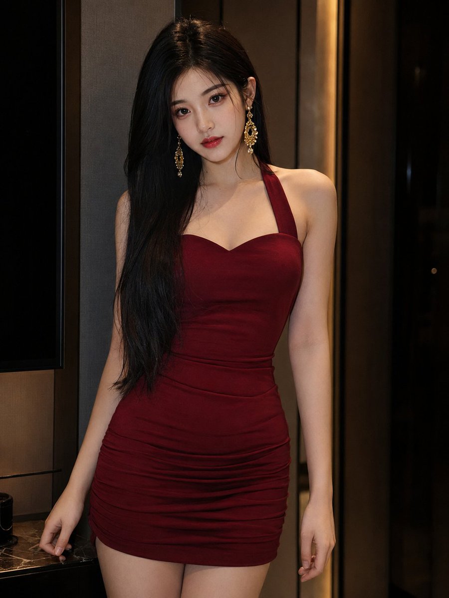 冷艳美女👠 GPT- image 2 prompt 👇 一张高度逼真的 3:4 竖版时尚肖像照，主体为一位约 20 岁、容貌极其出众的年轻东亚女性，她站立在一…