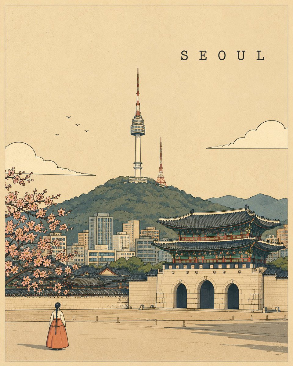以严格的 4:5 纵向比例,创作一张高端极简风格的插画旅行海报,主题为 [PLACE]。围绕该目的地最具标志性的地标、景观或文化特色,构建居中、均衡的构图,并自然地适应该地点的特…