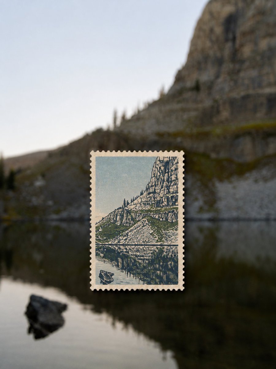 # POSTAGE MEMORY RELIEF｜邮票记忆版画 请将输入的每一张照片分别制作成一张独立的高级旅行艺术图像，每张照片单独输出，不做多图拼贴。整体采用 3:4 竖版构图…