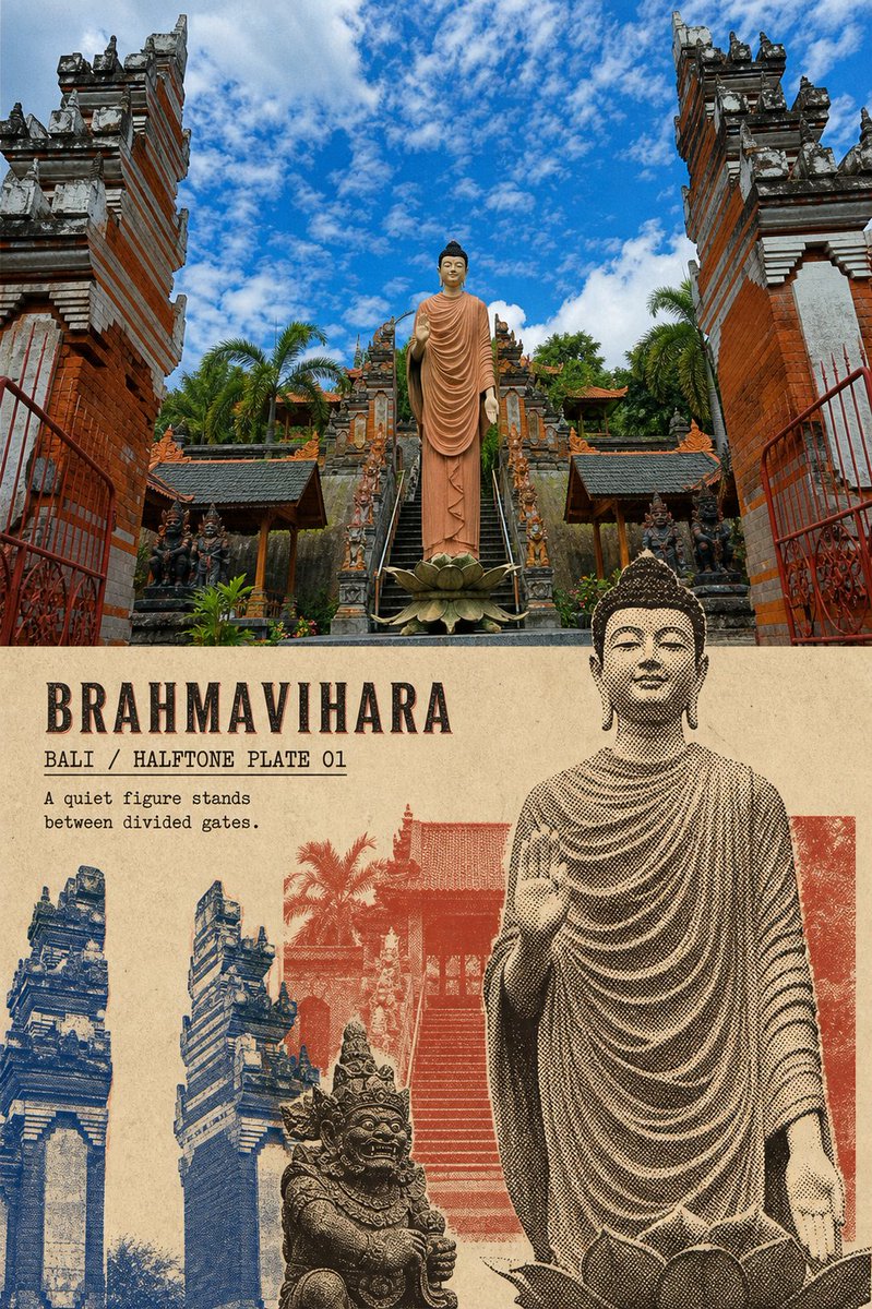请将我上传的每一张旅行照片分别制作成一张独立的高级设计海报，每张照片单独输出，禁止将不同照片或不同地点拼接在同一张作品中。 整体采用3:4竖版构图，由真实摄影与风格化转绘构成清晰…