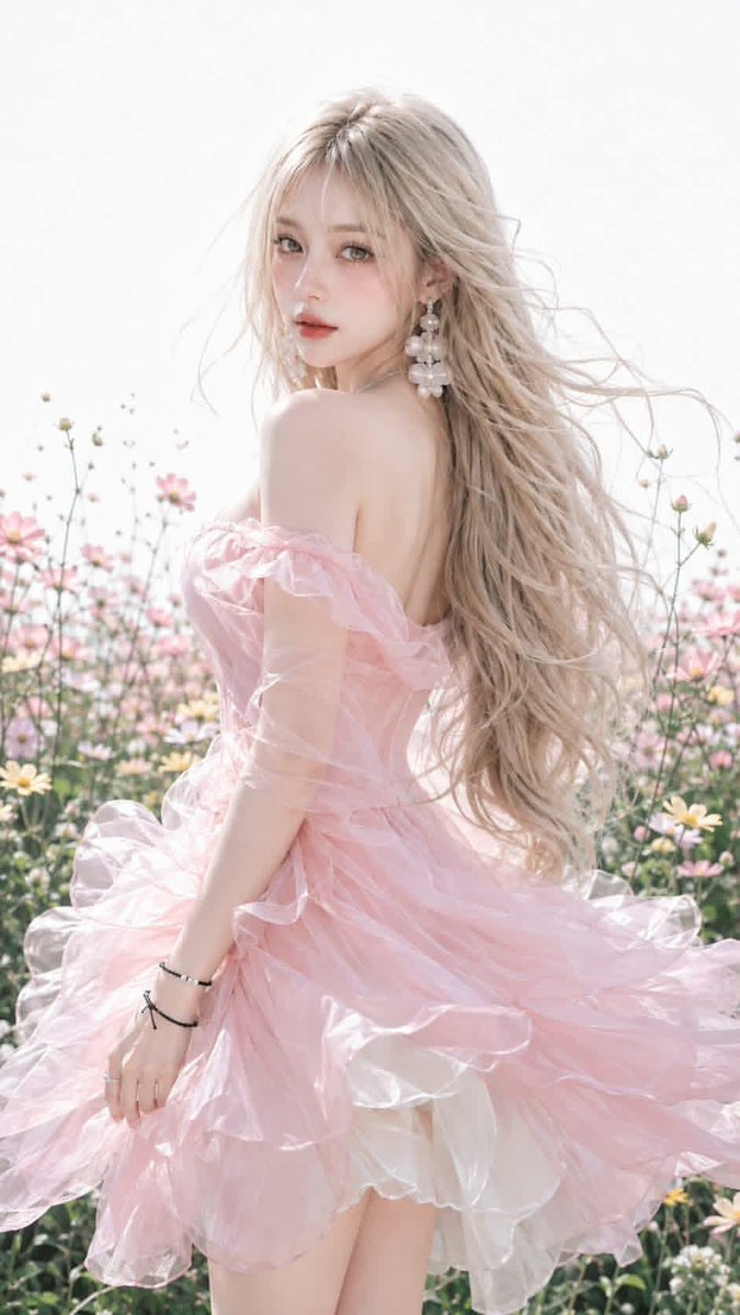 超写实时尚大片风格，画面中是一位明显成年的年轻女性，面容年轻清新，纤细优雅的V形脸型，下颌线与下巴精致分明，肌肤苍白透亮呈现玻璃肌效果，带有真实的毛孔与细腻自然的纹理。大而圆润的…