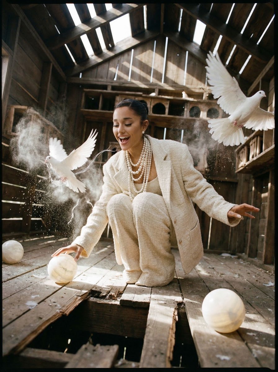 { "vibe_title_en": "Haute Avian Chaos", "master_prompt": "一张超写实、高成本实体特效摄影作品,使用 Hasselblad…
