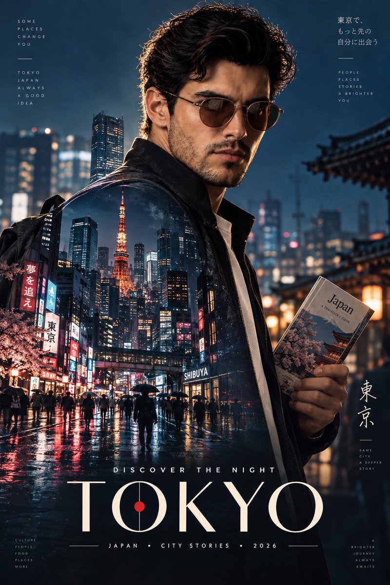 创建一个高端、超写实的电影感旅行编辑海报，以我上传的面孔作为唯一主体身份参考。 保留我确切的面部特征与自然外观——面部结构、肤色、眼睛、眉毛、鼻子、嘴唇、颧骨…