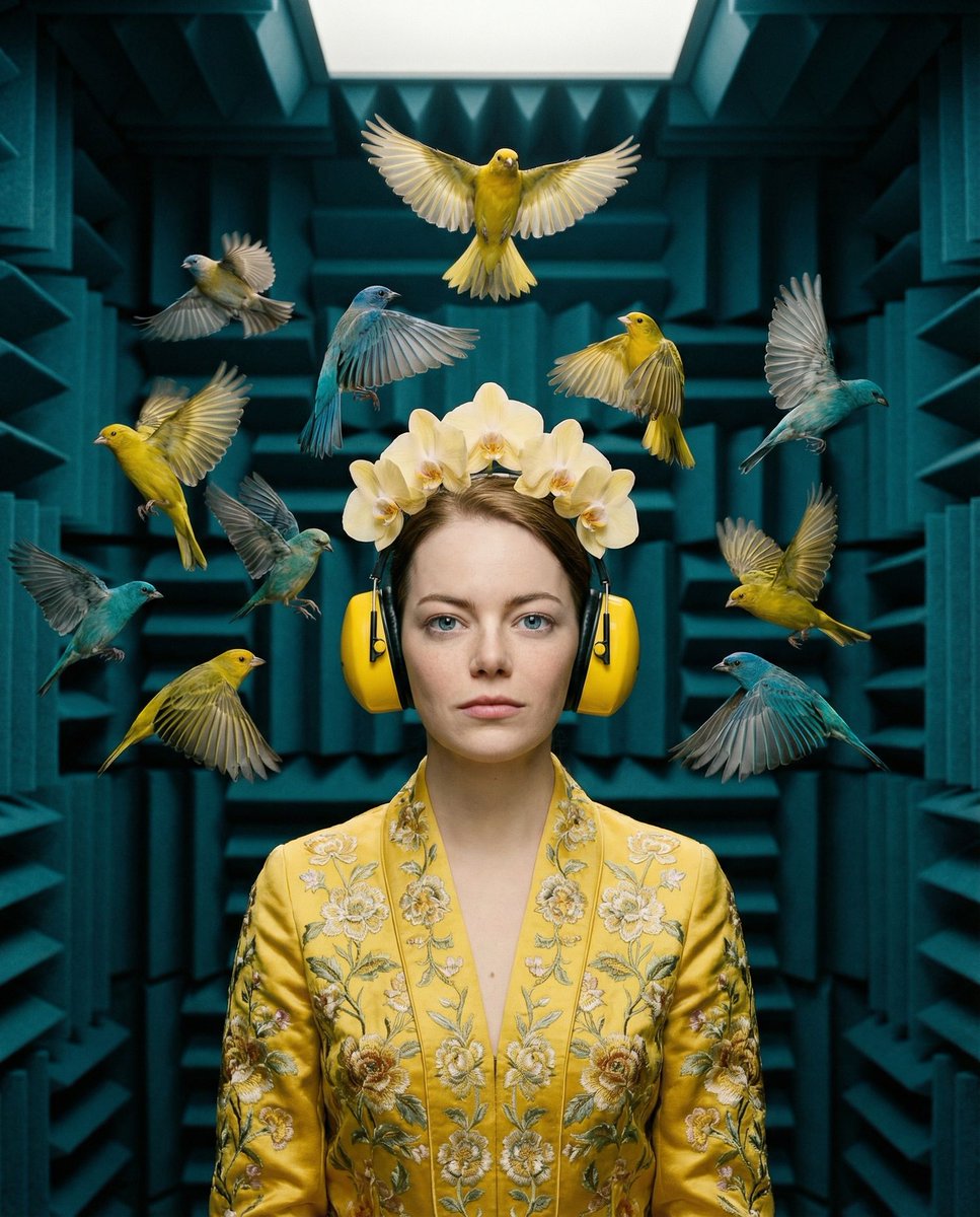 { "vibe_title_en": "The Quiet Rebel's Surreal Ornithological Symphony", "master_prompt"…