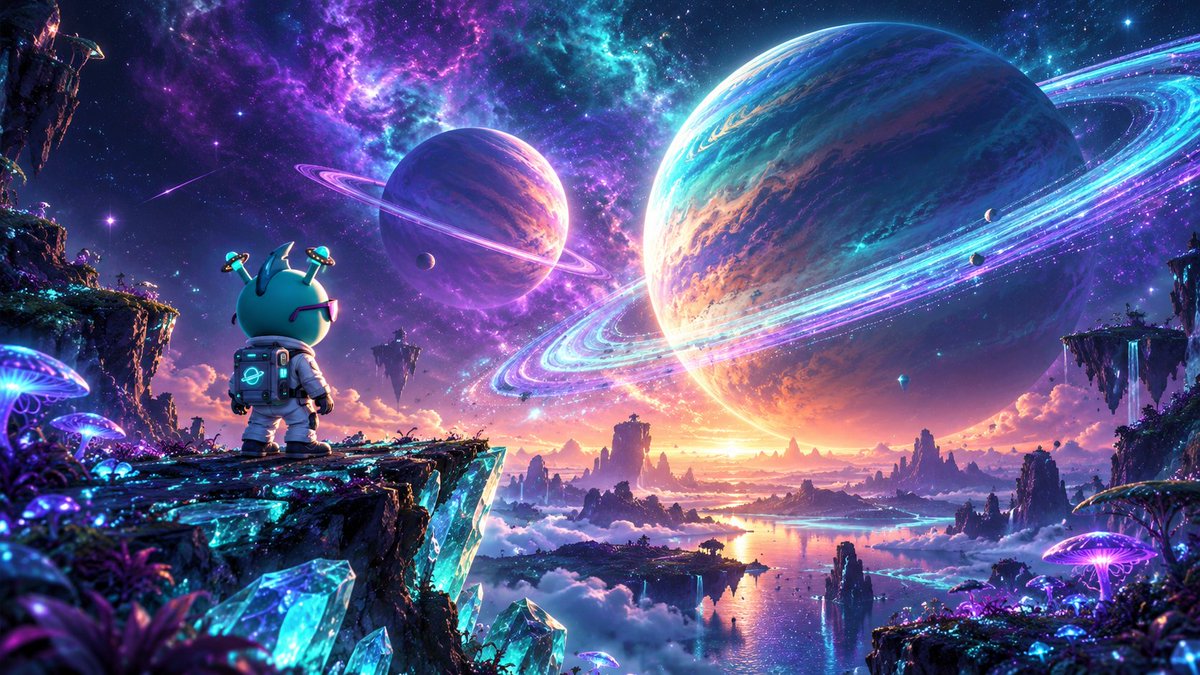 分享一个提示词给大家！ 对太空以及各种宇宙奇观感兴趣的朋友们，这个提示词非常适合你！我在 @quirkiesnft 上试用了这个提示词，效果出来我太喜欢了！…
