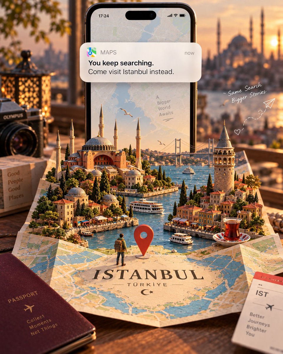[LOCATION] = 为 [LOCATION] 创建一个高级、吸睛的 Instagram 旅行推广活动,采用 4:5 竖版人像格式。 一部大尺寸的现代智能手机垂直竖立在画面上…