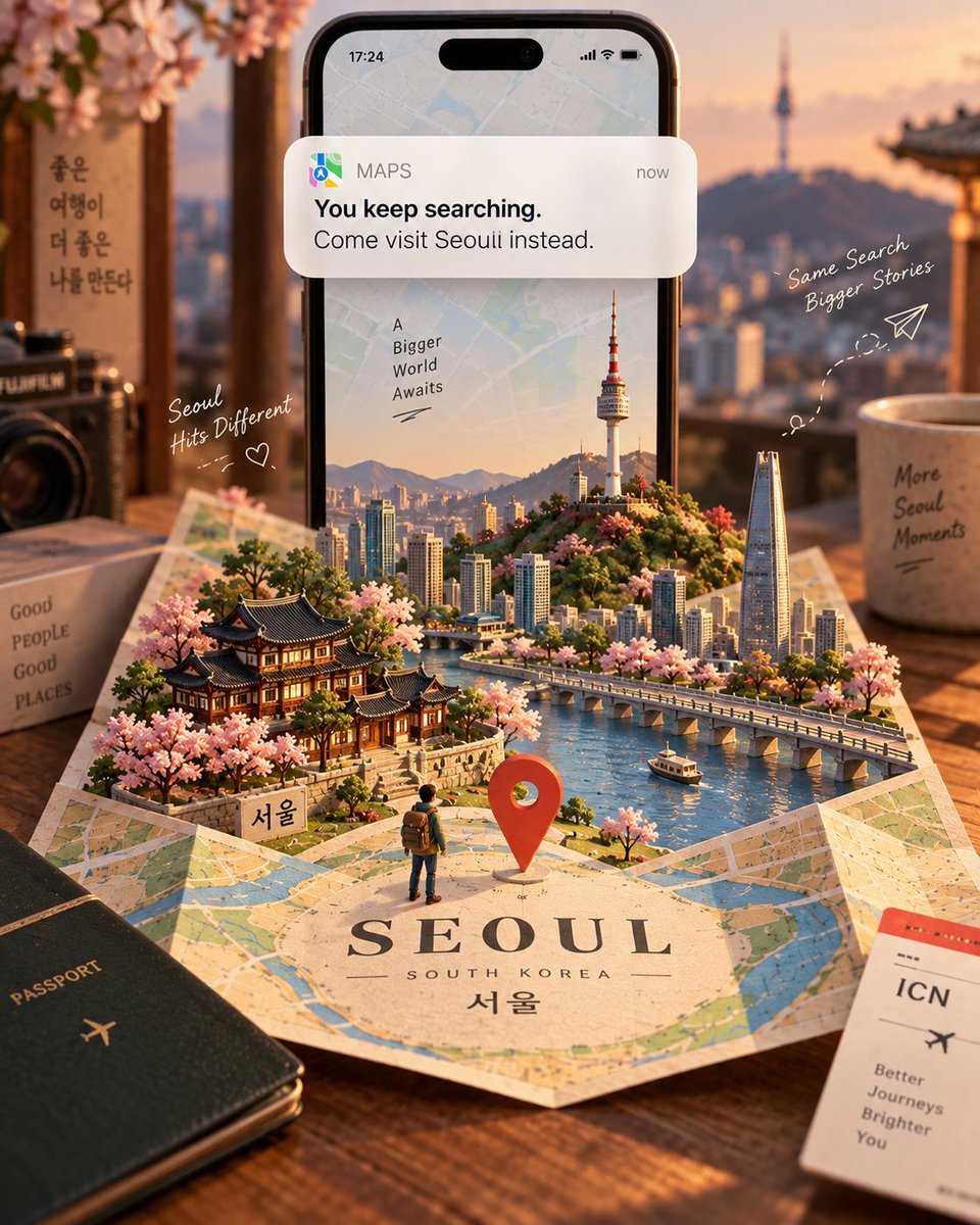 [LOCATION] = 为 [LOCATION] 创建一个高级、吸睛的 Instagram 旅行推广活动,采用 4:5 竖版人像格式。 一部大尺寸的现代智能手机垂直竖立在画面上…