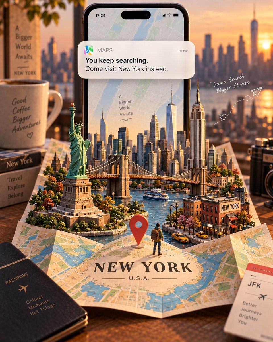 [LOCATION] = 为 [LOCATION] 创建一个高级、吸睛的 Instagram 旅行推广活动,采用 4:5 竖版人像格式。 一部大尺寸的现代智能手机垂直竖立在画面上…