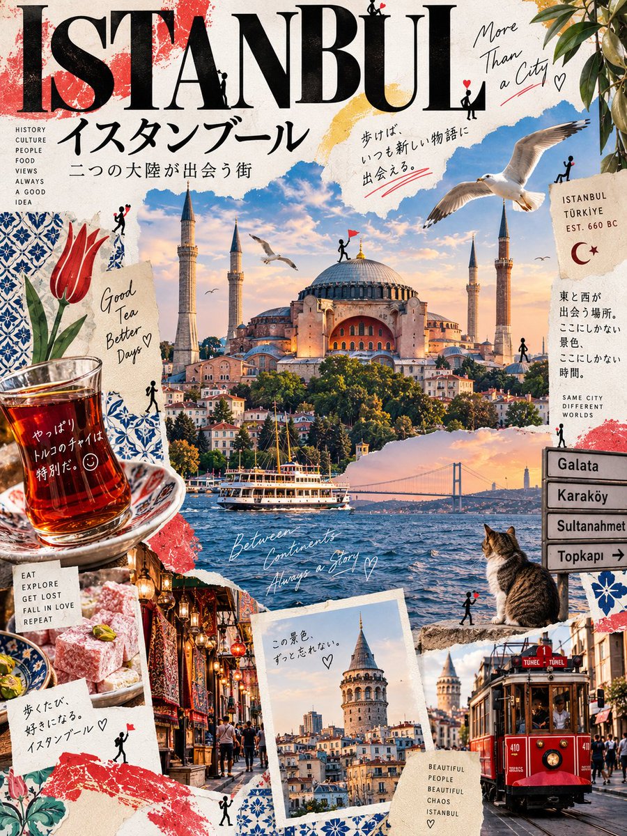 为 [LOCATION] 创作一张高端当代编辑风格的艺术海报,采用俏皮的日本设计-ZINE 风格。 格式:竖版 3:4 | 高分辨率 | 现代编辑艺术 自动选取 [LOCATIO…