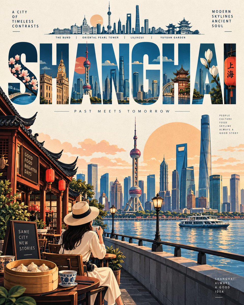 为 [LOCATION] 制作一张超高分辨率的优质旅行海报，严格采用 4:5 竖向格式。 自动识别 [LOCATION] 最具标志性和视觉吸引力的元素——地标…