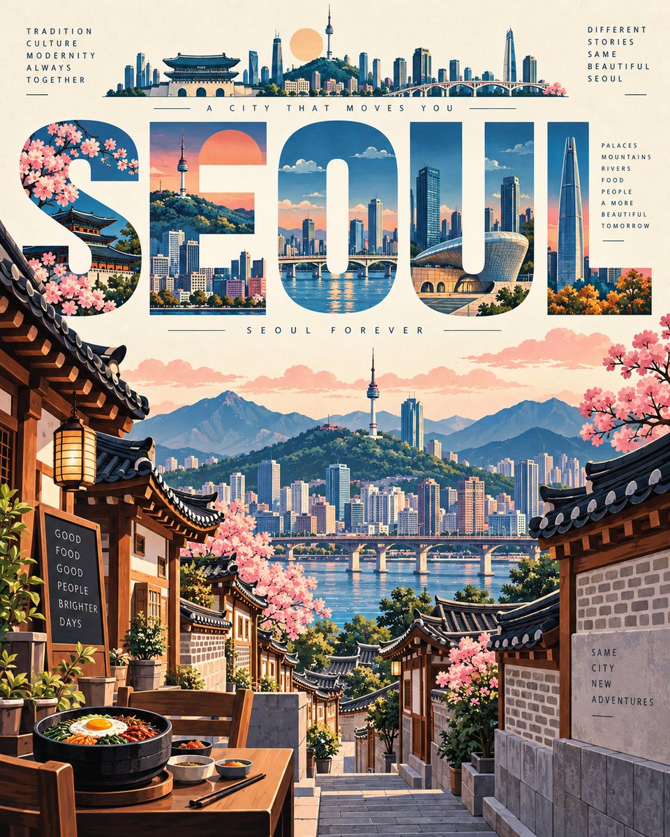 为 [LOCATION] 制作一张超高分辨率的优质旅行海报，严格采用 4:5 竖向格式。 自动识别 [LOCATION] 最具标志性和视觉吸引力的元素——地标、建筑、街道、交通、…