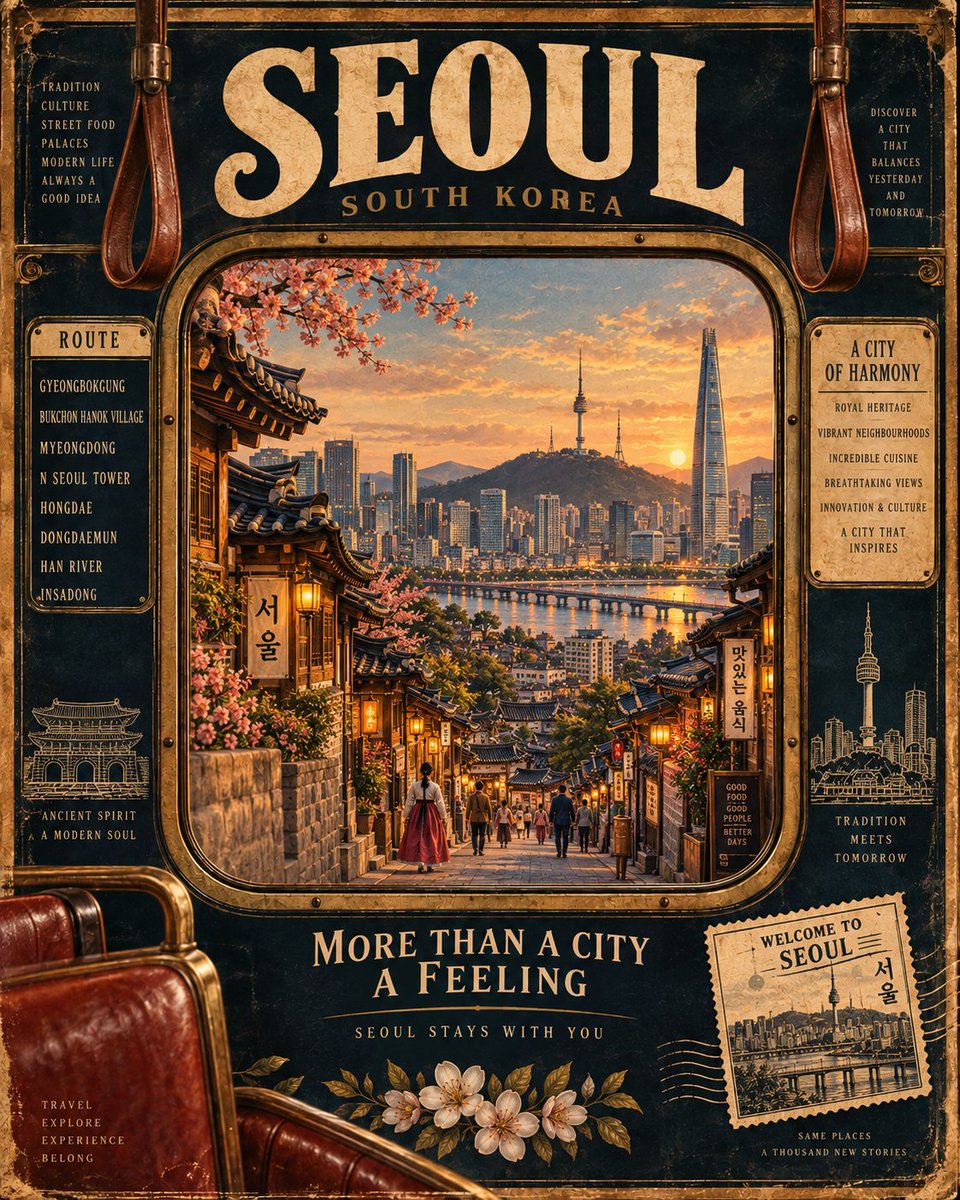 为 [CITY]（[COUNTRY]）创作一张高端复古怀旧旅行海报，采用严格的 4:5 竖版比例。 自动识别最能代表 [CITY] 的最具标志性的地标、建筑、…