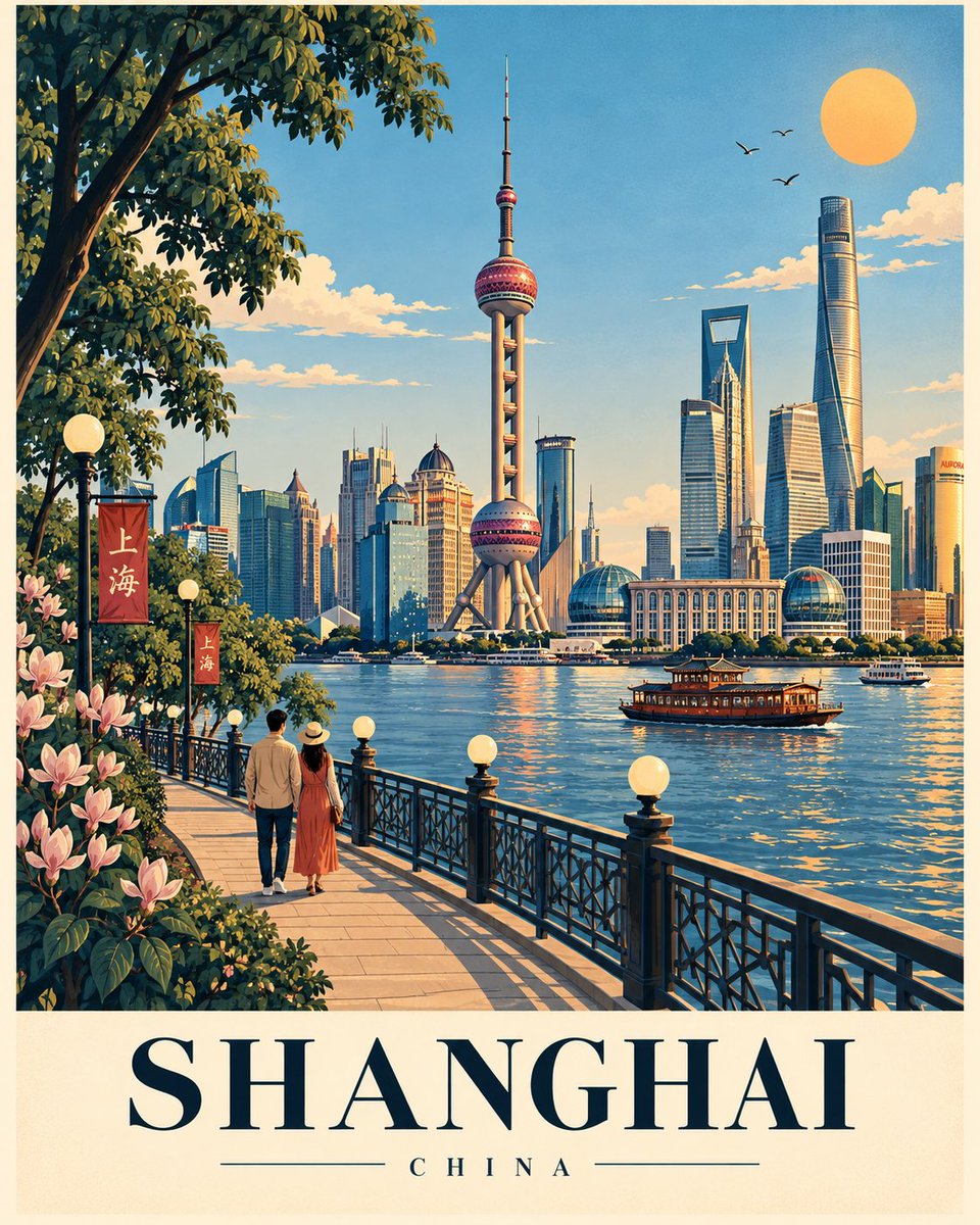 为 [LOCATION]（地点）创作一张高端插画风格的旅行海报，采用严格的 4:5 竖向比例。这是同一系列全球海报中的一张，因此请在每个目的地之间保持构图完全…