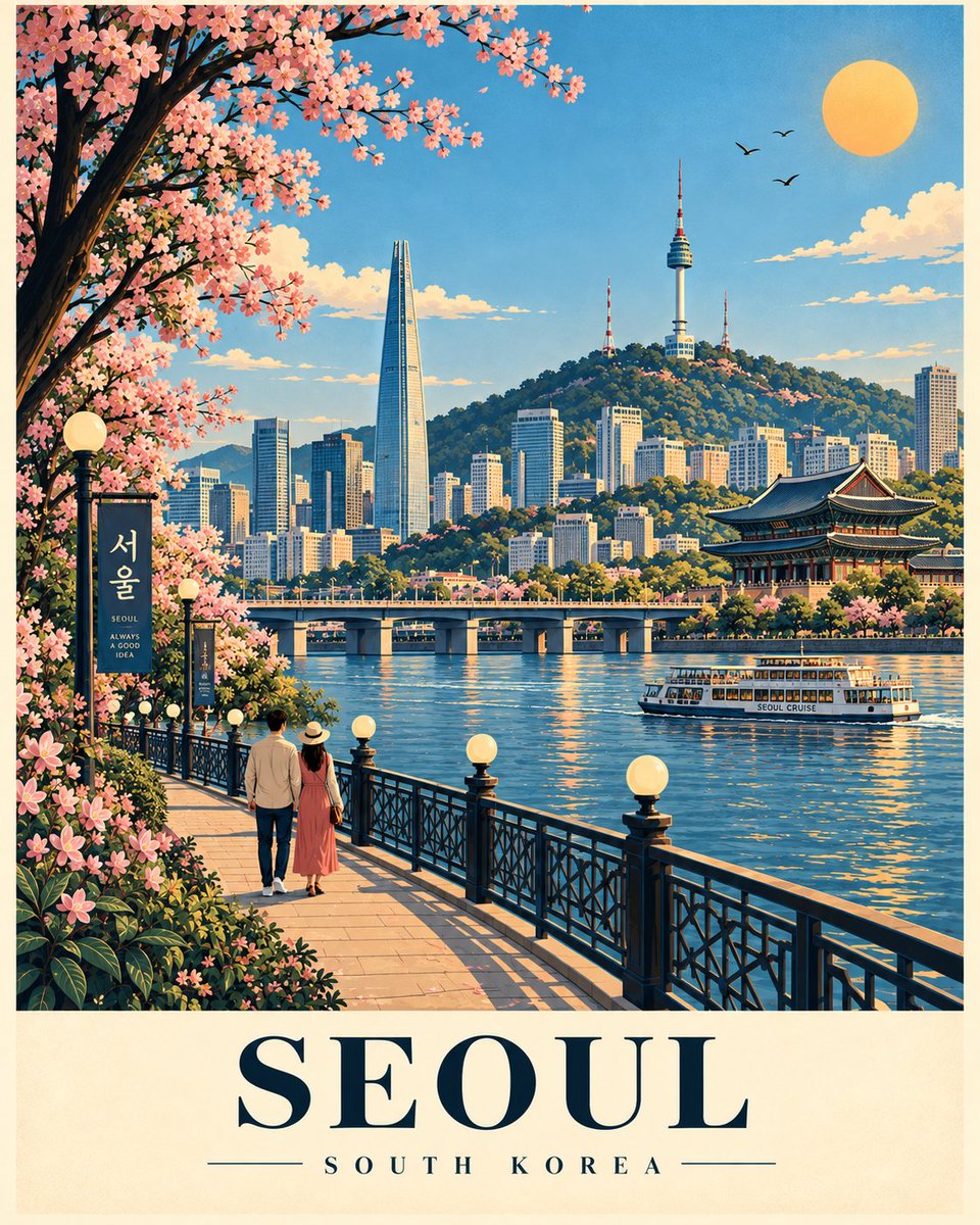 为 [LOCATION]（地点）创作一张高端插画风格的旅行海报，采用严格的 4:5 竖向比例。这是同一系列全球海报中的一张，因此请在每个目的地之间保持构图完全一致；只在地标、建筑…