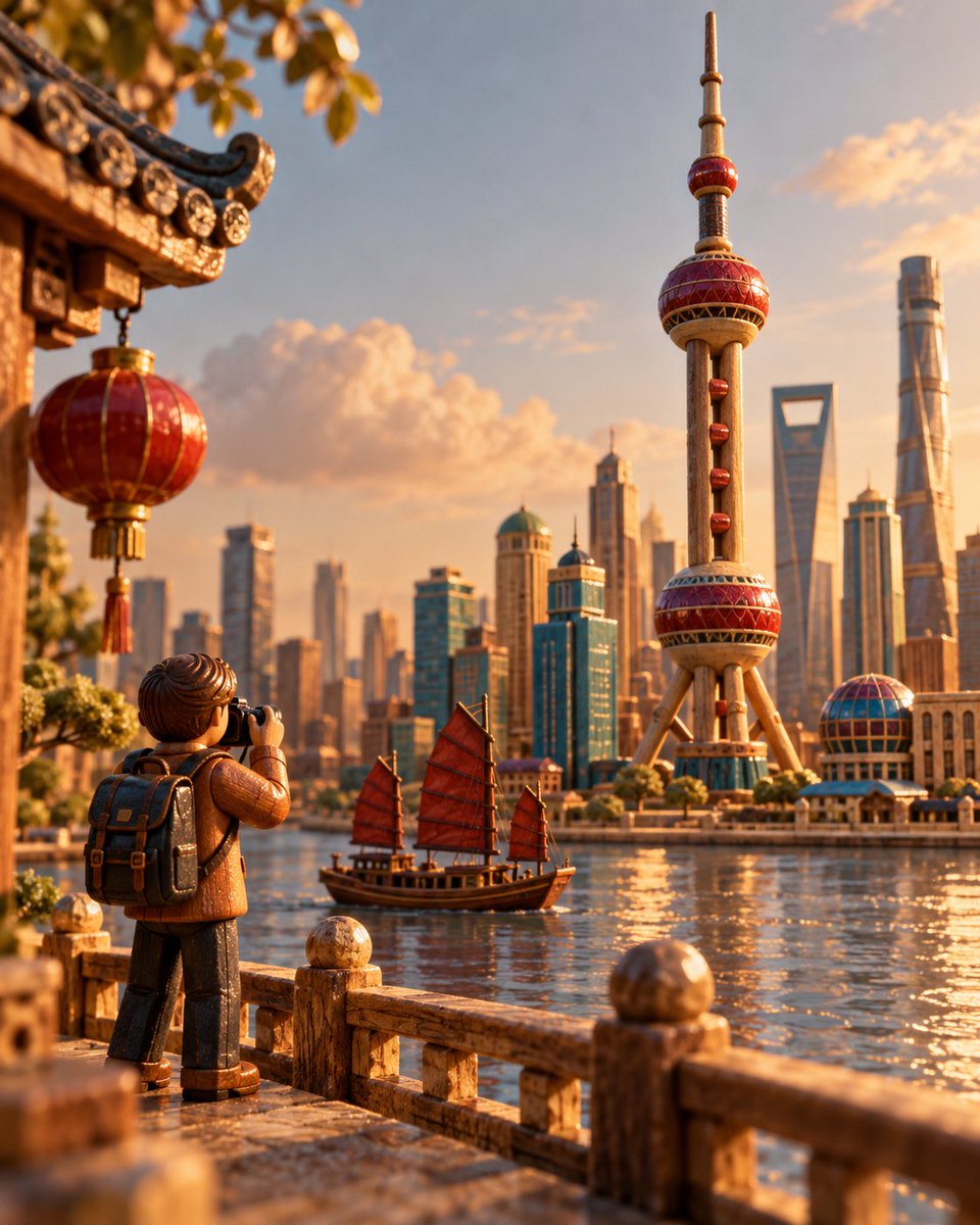 [LOCATION] - 高品质 4:5 电影感旅行立体模型 创建一个高品质 4:5 电影感旅行立体模型，描绘 [LOCATION]，以手工制作的印度漆木玩具…
