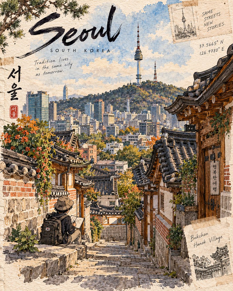 为“Destination Sketchbook（目的地写生簿）”系列创作一幅高端的 4:5 竖版插画。以马特宏峰（Matterhorn）画作作为系列 DNA，而非字面模板。 针…