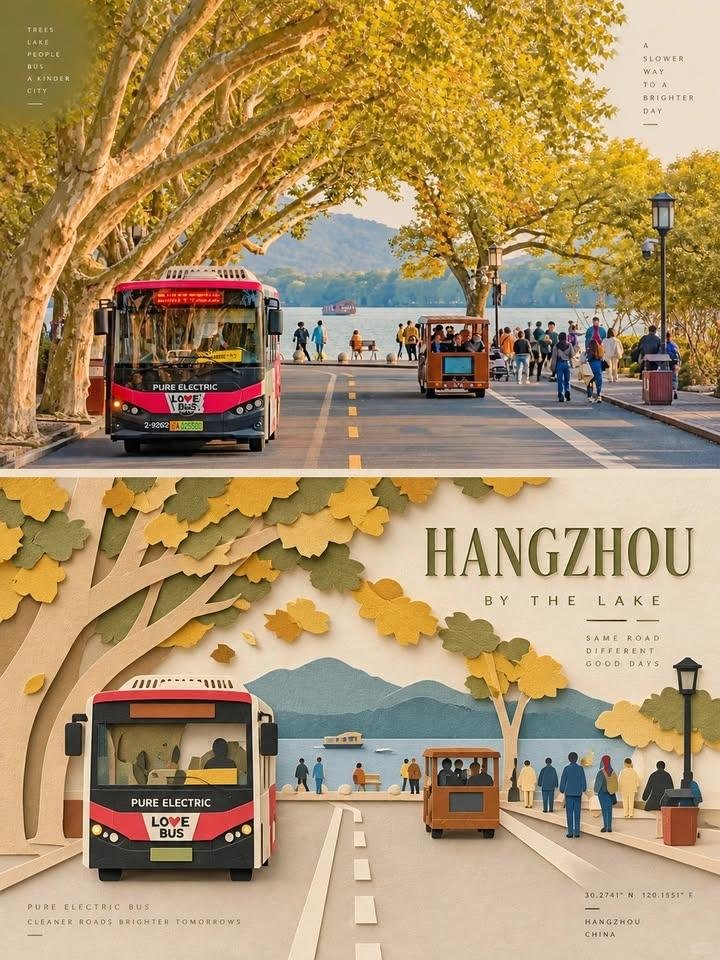 一天解锁一个 AI 提示词 这个提示词非常有趣 为每张上传的照片创建一张独立的编辑风格海报。不要制作拼贴图。分别处理并输出每张照片。 使用严格的 3:4 竖向构图，水平分为两个完…