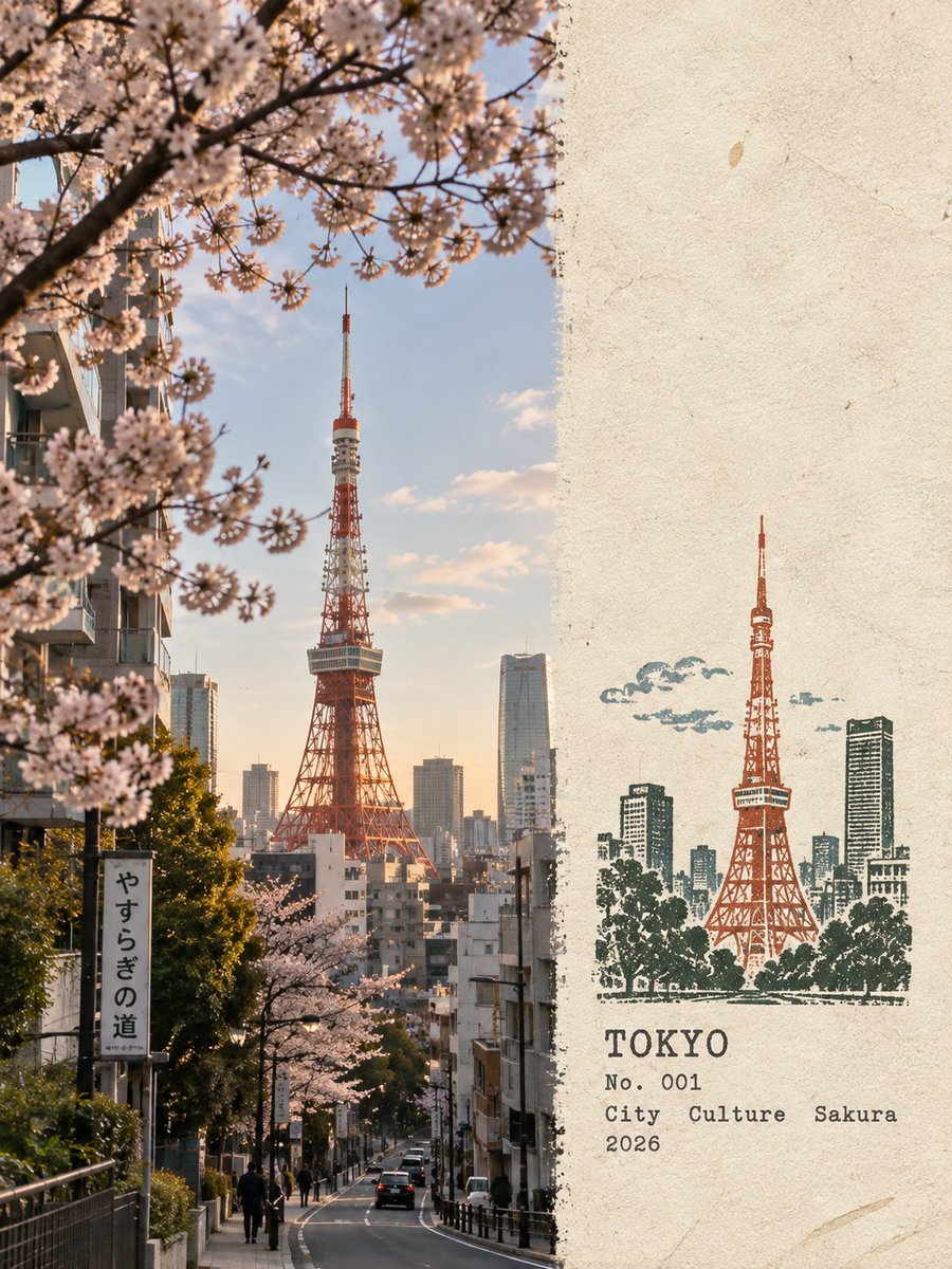 由 GPT image 2 创建 提示词 为每张上传的照片分别制作一张独立的“旅行田野笔记”海报，绝不要将多张照片合并成拼贴画。采用 3:4 的竖向构图，原始…