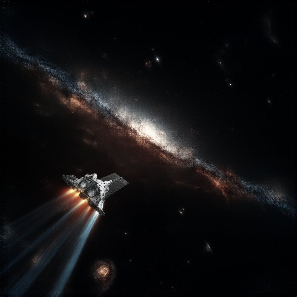 一艘宇宙飞船在宇宙虚空中以高超音速飞向一个未知的星系 哪一个效果更好?左边还是右边?👇 🔗 Hugging Face:https://t.co/FAddn7hqKJ #AIArt…