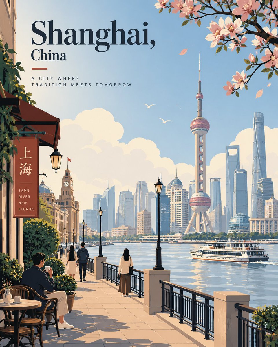 为 [CITY_NAME]，[COUNTRY_NAME] 🇺🇳 创作一张高级的 4:5 竖版极简旅行海报。设计一个完全原创的构图，捕捉这座城市真实而独特的视觉…