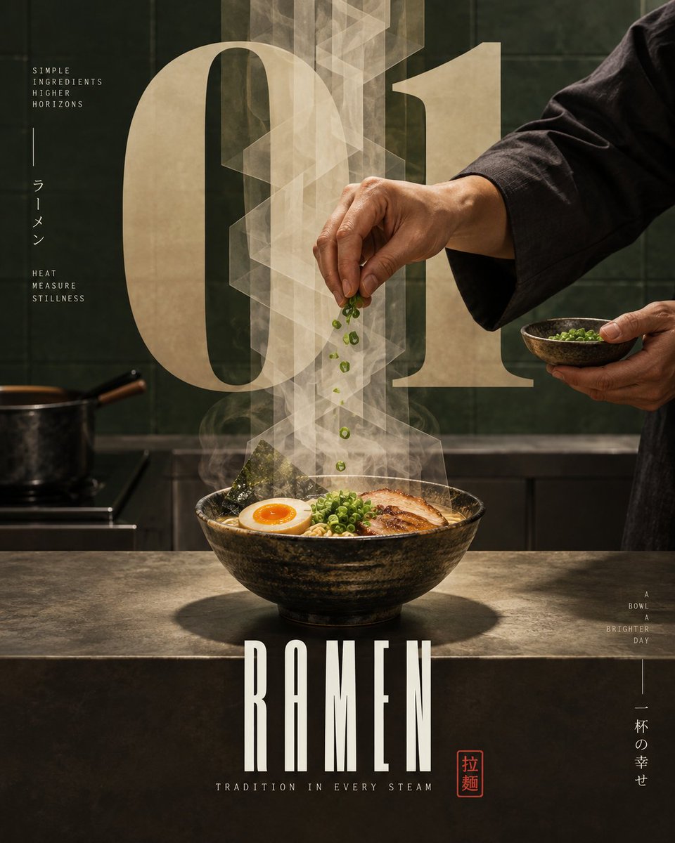竖向 4:5 编辑级食物海报，画面中央是一份手工蒸饺，置于深色锤纹陶瓷盘中，搁于炭灰色石质台面上。构图居中，极具建筑感。 一缕高耸的热气柱从蒸饺正上方升起，成…