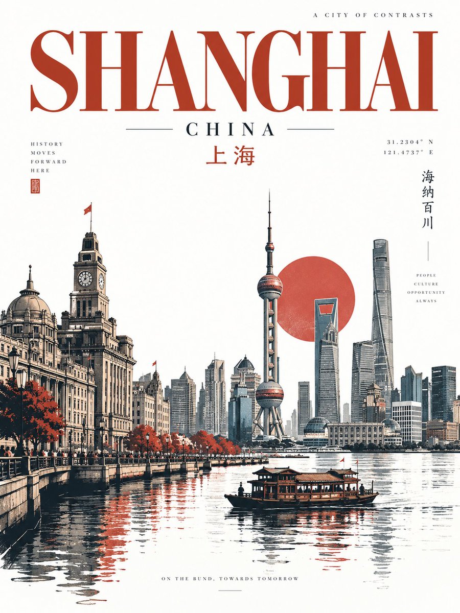 目的地：[DESTINATION] 为[DESTINATION]（目的地）创作一张高品质的 3:4 竖版编辑风格旅行海报。 风格 当代艺术画册美学，带有微妙的…