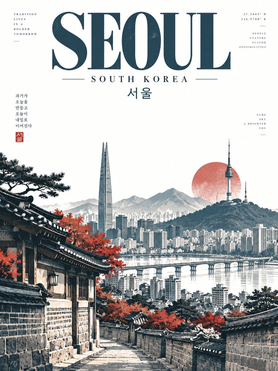 目的地：[DESTINATION] 为[DESTINATION]（目的地）创作一张高品质的 3:4 竖版编辑风格旅行海报。 风格 当代艺术画册美学，带有微妙的复古影响——精致、建…
