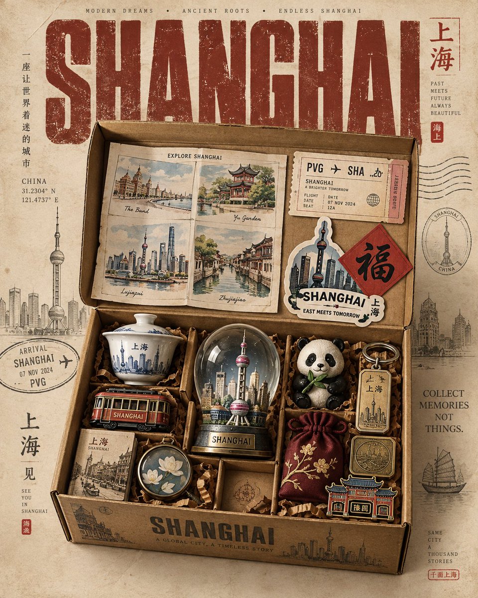 为 [COUNTRY] 制作一张高级感的 4:5 竖版 Instagram 旅游海报，作为可收藏“Souvenir Box（纪念品盒）”系列中的一部分，整体风…