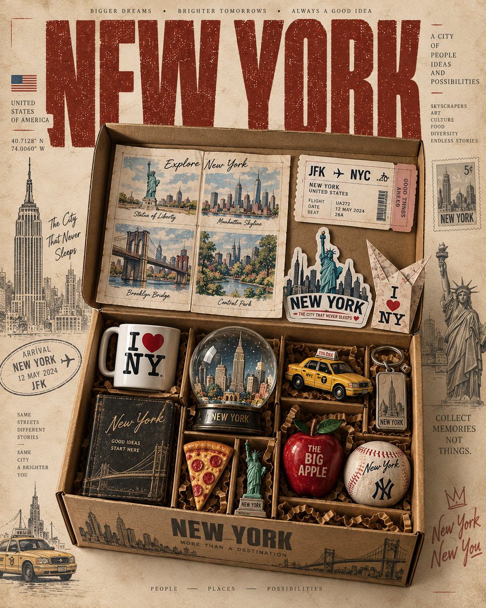 为 [COUNTRY] 制作一张高级感的 4:5 竖版 Instagram 旅游海报，作为可收藏“Souvenir Box（纪念品盒）”系列中的一部分，整体风格统一协调。 展示一…