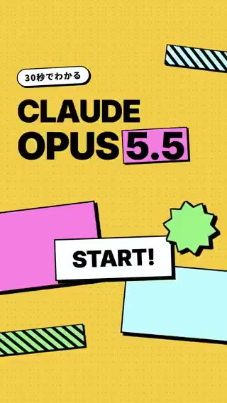 Opus5.5 解説 hyperframesチャレンジ２ ノリが良いのできた♪