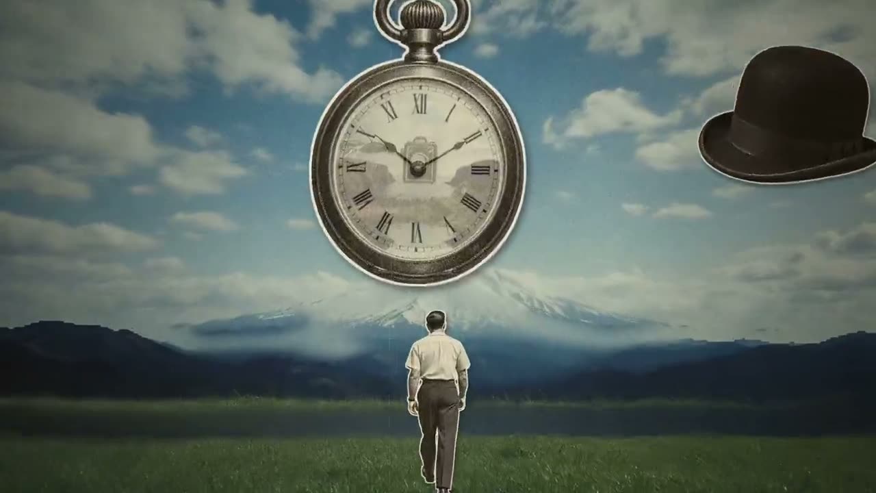 构建一个循环播放的"无限缩放"动画，After Effects 风格：相机穿过复古物体，从一个景观飞向另一个景观。 视觉风格：复古拼贴风格的写实照片景观 +…