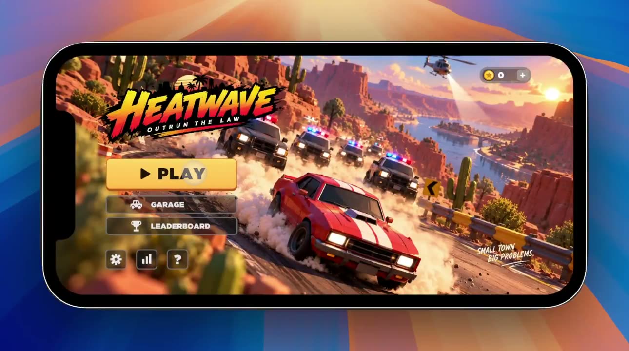 PRD — 警匪追逐街机游戏 暂定名称：Heatwave（热浪） 平台：iOS + Android 引擎：Unity 类型：俯视角 3D 街机追逐 / 生存游…
