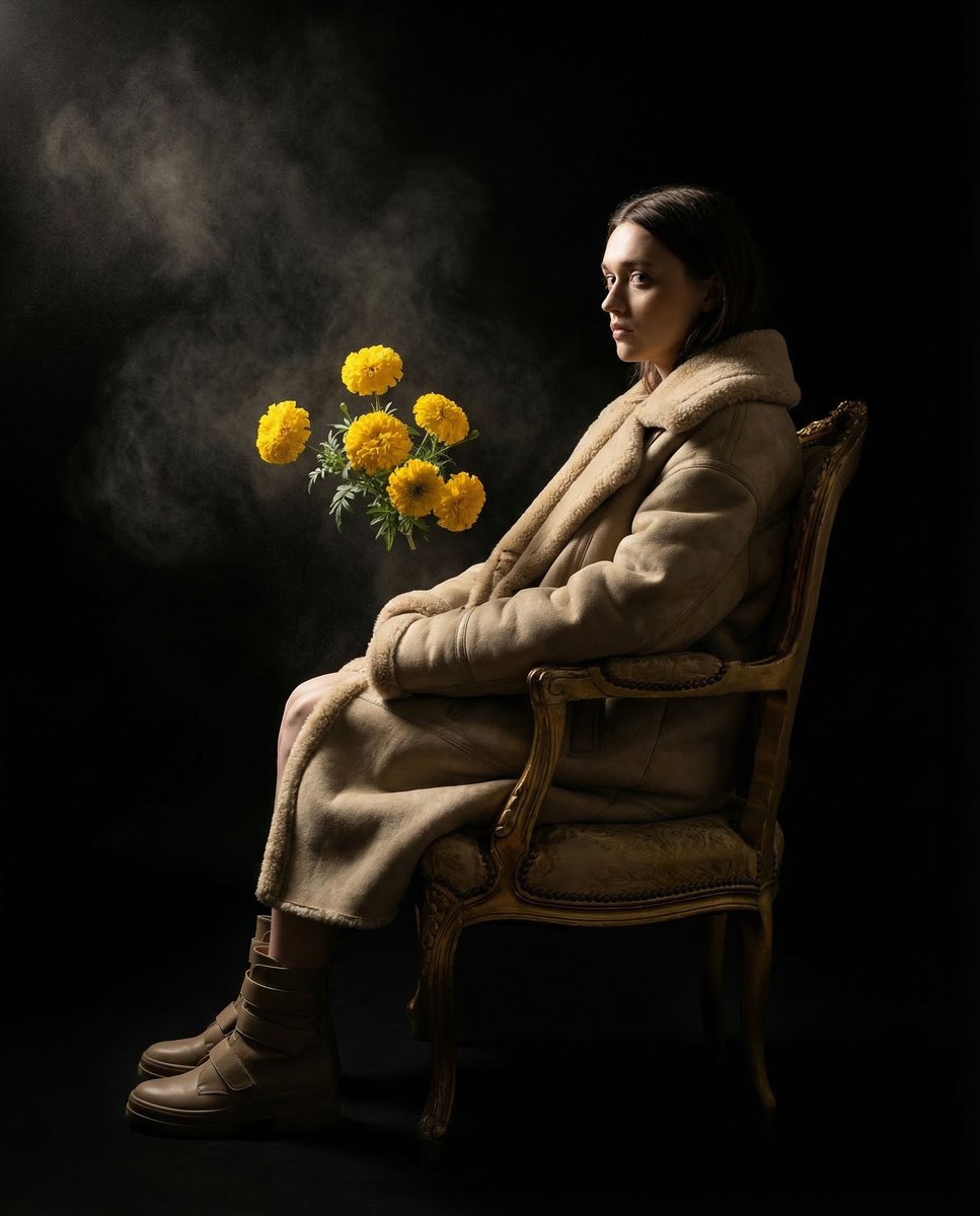 { "vibe_title_en": "Dust & Velvet Void", "master_prompt": "A hyper-realistic surreal edit…
