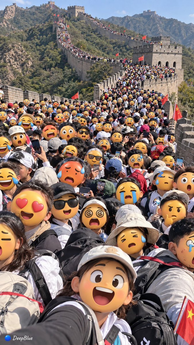 国庆黄金周 × 【地点】 × 😆😂😱😵‍💫🥵😩😎🤩😴🤪🥳😤🤔😭😮‍💨 × 超高密度立体 Emoji 式人脸人海 × iPhone抓拍 说明： 国庆黄金周真实现…