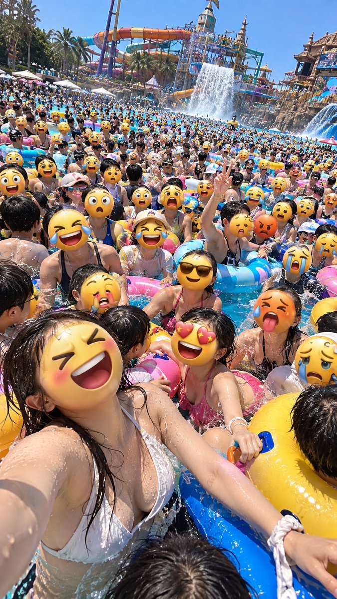 国庆黄金周 × 【地点】 × 😆😂😱😵‍💫🥵😩😎🤩😴🤪🥳😤🤔😭😮‍💨 × 超高密度立体 Emoji 式人脸人海 × iPhone抓拍 说明： 国庆黄金周真实现场，超高密度人潮，前…