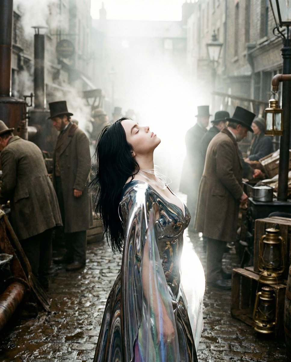 { "vibe_title_en": "Time Fracture Symphony", "master_prompt": "A wide, cinematic shot cap…